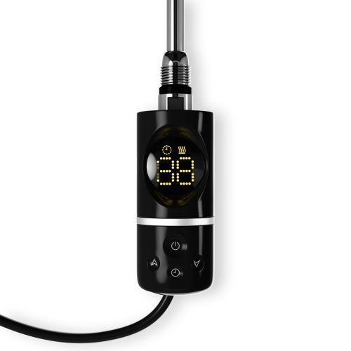 Törölközőszárító radiátor elektromos fűtőpatronnal 50 x 100 cm - Nero Italia C-400W (fekete)