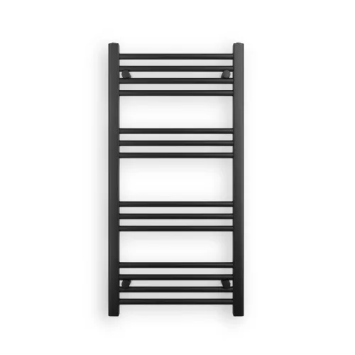 Törölközőszárító radiátor elektromos fútőpatronnal 50 x 100 cm - Nero Italia 400W (fekete)