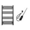 Törölközőszárító radiátor elektromos fűtőpatronnal 60 x 100 cm - Nero Italia C-400W (fekete)