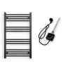Törölközőszárító radiátor elektromos fűtőpatronnal 60 x 100 cm - Nero Italia AF14-400W (fekete)