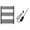 Törölközőszárító radiátor elektromos fűtőpatronnal 75 x 100 cm - Nero Italia C-400W (fekete)