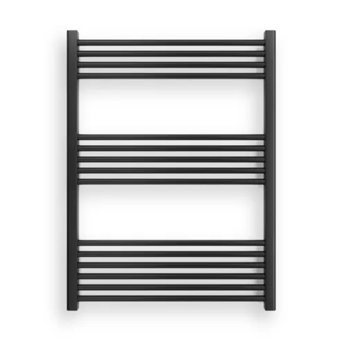 Törölközőszárító radiátor elektromos fútőpatronnal 75 x 100 cm - Nero Italia 400W (fekete)