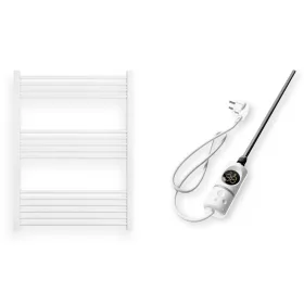 Törölközőszárító radiátor elektromos fűtőpatronnal 75 x 100 cm - Nero Italia -C-400W (fehér)