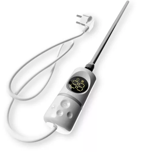 Törölközőszárító radiátor elektromos fűtőpatronnal 75 x 100 cm - Nero Italia -C-400W (fehér)