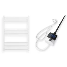 Törölközőszárító radiátor elektromos fűtőpatronnal 75 x 100 cm - Nero Italia -AF-13-400W (fehér)