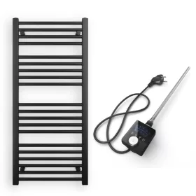 Törölközőszárító radiátor elektromos fútőpatronnal 50 x 110 cm - Nero Italia 400W (fekete)