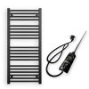 Törölközőszárító radiátor elektromos fűtőpatronnal 50 x 110 cm - Nero Italia C-400W (fekete)