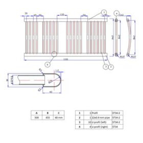 Törölközőszárító radiátor 60x110 cm