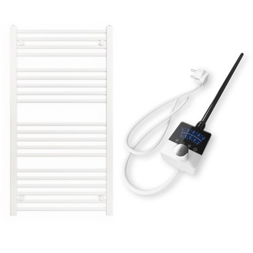 Törölközőszárító radiátor elektromos fűtőpatronnal 60 x 110 cm - Nero Italia -AF-13-400W (fehér)