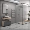 Törölközőszárító radiátor elektromos fűtőpatronnal 60 x 110 cm - Nero Italia -AF-13-400W (fehér)