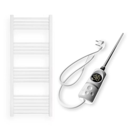 Törölközőszárító radiátor elektromos fűtőpatronnal 50 x 120 cm - Nero Italia -C-400W (fehér)