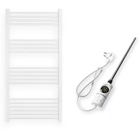 Törölközőszárító radiátor elektromos fűtőpatronnal 60 x 120 cm - Nero Italia -C-400W (fehér)