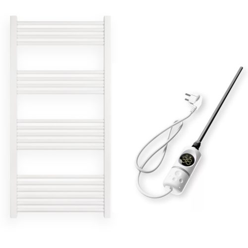 Törölközőszárító radiátor elektromos fűtőpatronnal 60 x 120 cm - Nero Italia -C-400W (fehér)