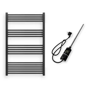   Törölközőszárító radiátor elektromos fűtőpatronnal 75 x 120 cm - Nero Italia C-400W (fekete)