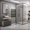 Törölközőszárító radiátor elektromos fűtőpatronnal 75 x 120 cm - Nero Italia C-400W (fekete)