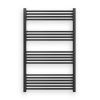 Törölközőszárító radiátor elektromos fűtőpatronnal 75 x 120 cm - Nero Italia S-400W (fekete)