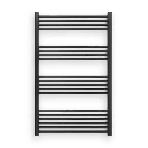 Törölközőszárító radiátor elektromos fútőpatronnal 75 x 120 cm - Nero Italia 400W (fekete)