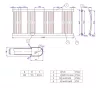 Törölközőszárító radiátor elektromos fútőpatronnal 75 x 120 cm - Nero Italia 400W (fekete)