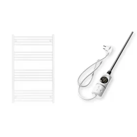   Törölközőszárító radiátor elektromos fűtőpatronnal 75 x 120 cm - Nero Italia C-400W (fehér)