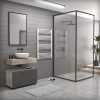 Törölközőszárító radiátor elektromos fűtőpatronnal 75 x 120 cm - Nero Italia C-400W (fehér)