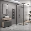 Törölközőszárító radiátor elektromos fűtőpatronnal 30 x 130 cm - Nero Italia C-400W (fekete)