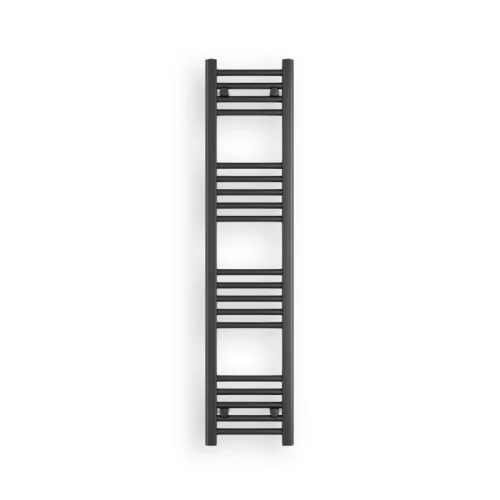 Törölközőszárító radiátor elektromos fútőpatronnal 30 x 130 cm - Nero Italia 400W (fekete)