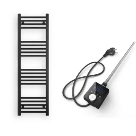   Törölközőszárító radiátor elektromos fűtőpatronnal 40 x 130 cm - Nero Italia AF-13-400W (fekete)