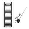 Törölközőszárító radiátor elektromos fűtőpatronnal 40 x 130 cm - Nero Italia AF-05-400W (fekete)
