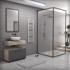 Törölközőszárító radiátor elektromos fűtőpatronnal 40 x 130 cm - Nero Italia -AF-13-400W (fehér)