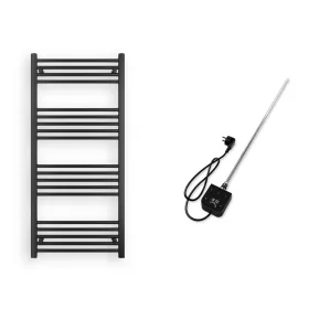   Törölközőszárító radiátor elektromos fűtőpatronnal 60 x 130 cm - Nero Italia AF-05-400W (fekete)