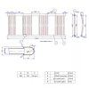 Törölközőszárító radiátor elektromos fűtőpatronnal 60 x 130 cm - Nero Italia -C-400W (fehér)