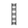 Törölközőszárító radiátor elektromos fútőpatronnal 30 x 140 cm - Nero Italia AF-13-400W (fekete)