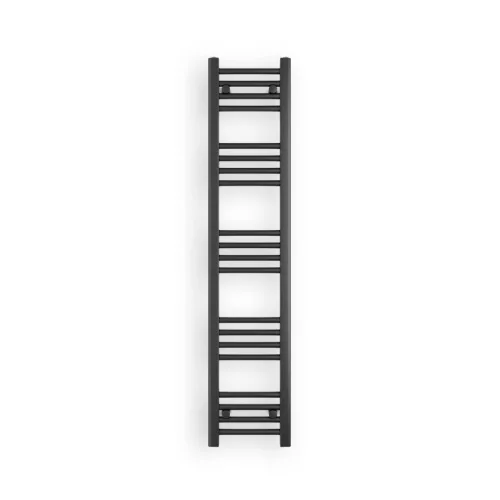 Törölközőszárító radiátor elektromos fútőpatronnal 30 x 140 cm - Nero Italia AF-13-400W (fekete)