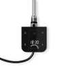 Törölközőszárító radiátor elektromos fútőpatronnal 30 x 140 cm - Nero Italia 400W (fekete)