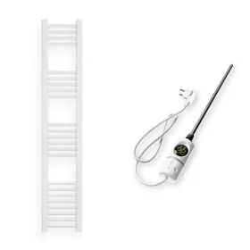   Törölközőszárító radiátor elektromos fűtőpatronnal 30 x 140 cm - Nero Italia C-400W (fehér)