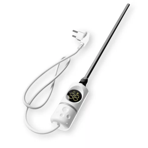 Törölközőszárító radiátor elektromos fűtőpatronnal 30 x 140 cm - Nero Italia C-400W (fehér)