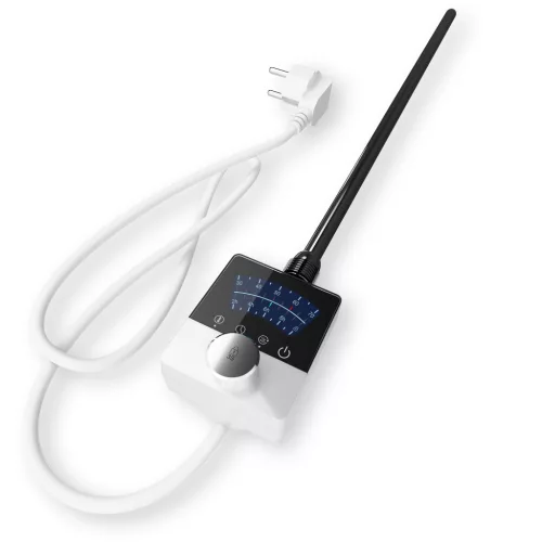 Törölközőszárító radiátor elektromos fűtőpatronnal 30 x 140 cm - Nero Italia AF-13-400W (fehér)