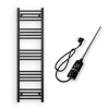 Törölközőszárító radiátor elektromos fűtőpatronnal 40 x 140 cm - Nero Italia C-400W (fekete)
