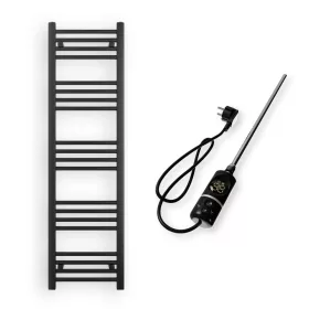   Törölközőszárító radiátor elektromos fűtőpatronnal 40 x 140 cm - Nero Italia C-400W (fekete)