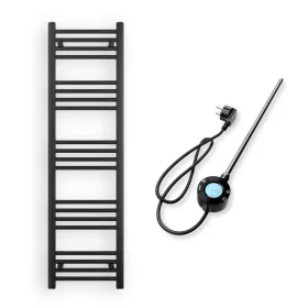   Törölközőszárító radiátor elektromos fűtőpatronnal 40 x 140 cm - Nero Italia S-400W (fekete)