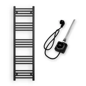   Törölközőszárító radiátor elektromos fűtőpatronnal 40 x 140 cm - Nero Italia AF-14-400W (fekete)