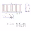 Törölközőszárító radiátor elektromos fűtőpatronnal 40 x 140 cm - Nero Italia AF-14-400W (fekete)