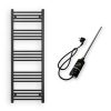 Törölközőszárító radiátor elektromos fűtőpatronnal 50 x 140 cm - Nero Italia C-400W (fekete)