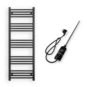   Törölközőszárító radiátor elektromos fűtőpatronnal 50 x 140 cm - Nero Italia C-400W (fekete)