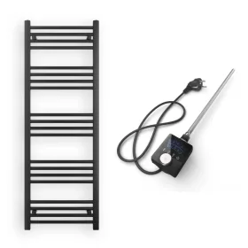 Törölközőszárító radiátor elektromos fútőpatronnal 50 x 140 cm - Nero Italia 400W (fekete)