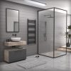 Törölközőszárító radiátor elektromos fűtőpatronnal 60 x 140 cm - Nero Italia S-600W (fekete)