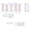 Törölközőszárító radiátor elektromos fűtőpatronnal 60 x 140 cm - Nero Italia S-600W (fekete)