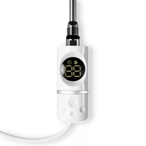 Törölközőszárító radiátor elektromos fűtőpatronnal 60 x 140 cm - Nero Italia C-600W (fehér)