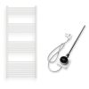 Törölközőszárító radiátor elektromos fűtőpatronnal 60 x 140 cm - Nero Italia AF-14-600W (fehér)
