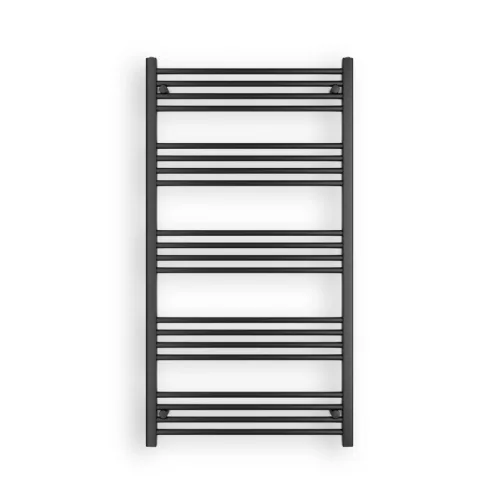 Törölközőszárító radiátor elektromos fűtőpatronnal 75 x 140 cm - Nero Italia AF13-600W (fekete)